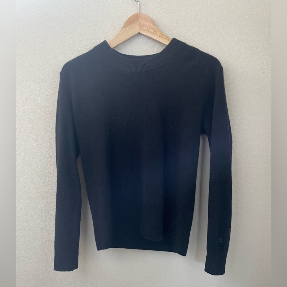 Everlane Cashmere Black Crew Neck Size XS